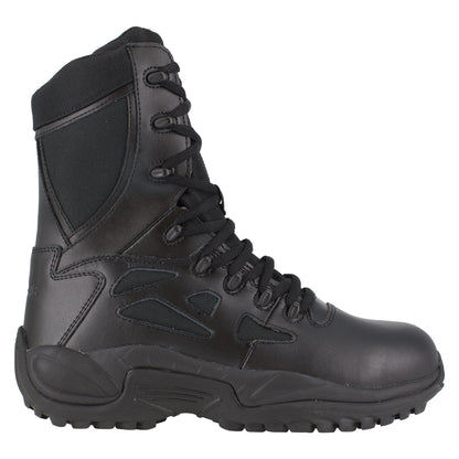 Reebok Men's Rapid Response RB 8" Composite Toe Side Zipper Police Duty Boot - Black - RB8874 - Overlook Boots