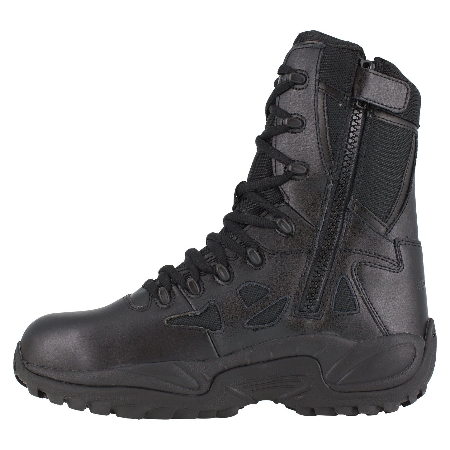 Reebok Men's Rapid Response RB 8" Composite Toe Side Zipper Police Duty Boot - Black - RB8874 - Overlook Boots
