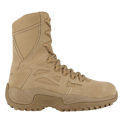 Reebok Men's Rapid Response RB 8" Composite Toe Side Zipper Tactical Military Boot - Tan - RB8894 - Overlook Boots