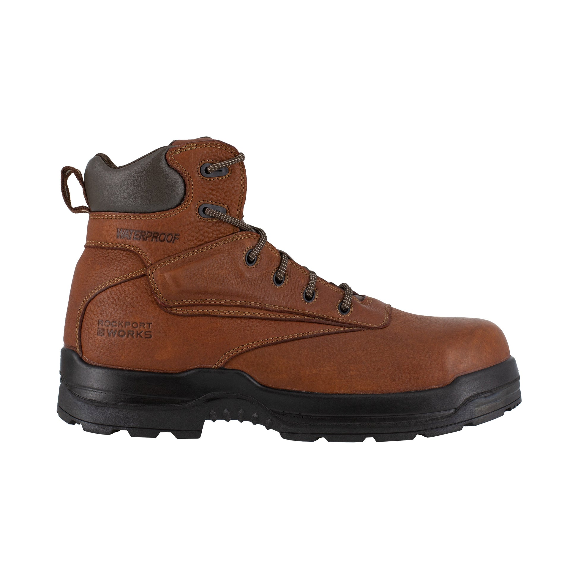 Rockport Men's More Energy 6" Plain Toe Waterproof Work Boot - Tan - RK6628 - Overlook Boots