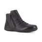 Rockport Women's Daisey Alloy Toe Slip Resistant Ruched Work Boot - Black - RK762 6 / Medium / Black - Overlook Boots