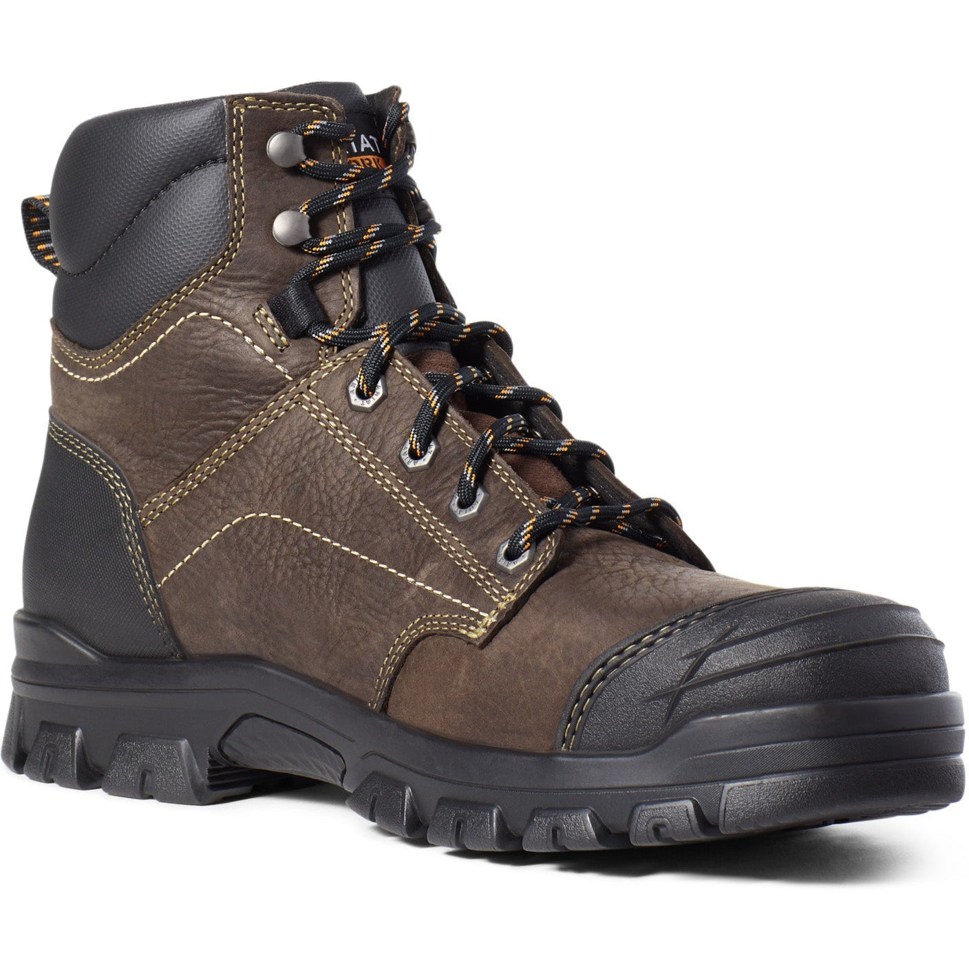 Ariat Men's Treadfast 6" Steel Toe Waterproof Work Boot - Brown - 10034673 6 / Medium / Dark Brown - Overlook Boots