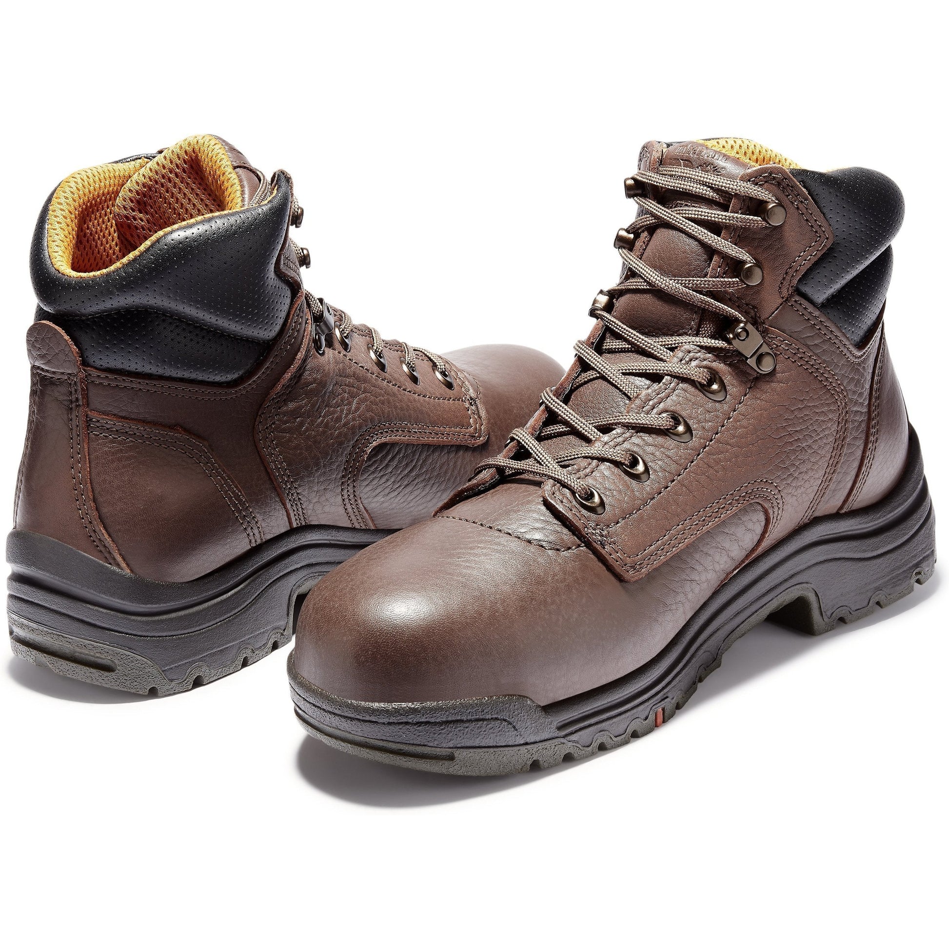 Timberland PRO Men's TiTAN 6" Alloy Toe Waterproof Work Boot Mocha TB126078242 - Overlook Boots