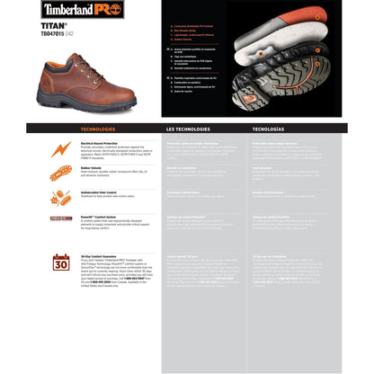 Timberland PRO Men's TiTAN Oxford Soft Toe Work Shoe- TB047015242  - Overlook Boots