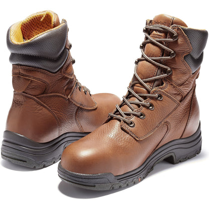 Timberland PRO Men's TiTAN 8" Alloy Toe Waterproof Work Boot Brown TB147019210 - Overlook Boots