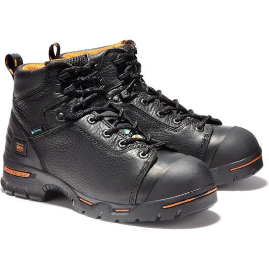 Timberland PRO Men's Endurance 6" Steel Toe Waterproof Work Boot - TB147592001 7 / Medium / Black - Overlook Boots