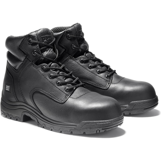 Timberland PRO Men's TiTAN 6" Composite Toe Work Boot - Black - TB150507001 7 / Medium / Black - Overlook Boots