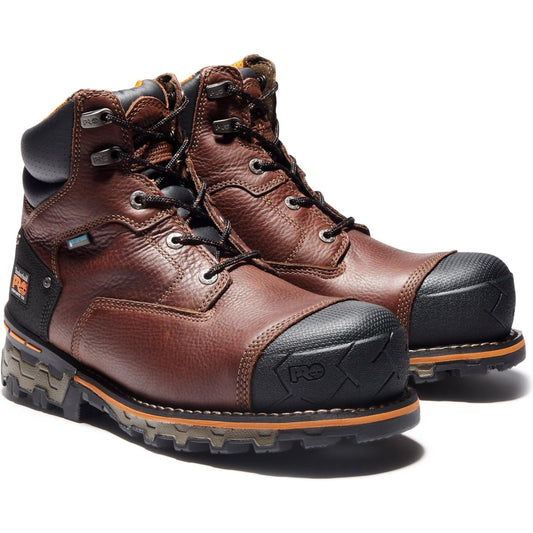 Timberland PRO Men's Boondock 6" Composite Toe Waterproof Ins Work Boot TB092641214 7 / Medium / Brown Oiled / Distressed - Overlook Boots