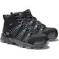 Timberland PRO Men's Powertrain Alloy Toe  Mid Work Boot - TB1A11QF001 7 / Wide / Black Synthetic - Overlook Boots