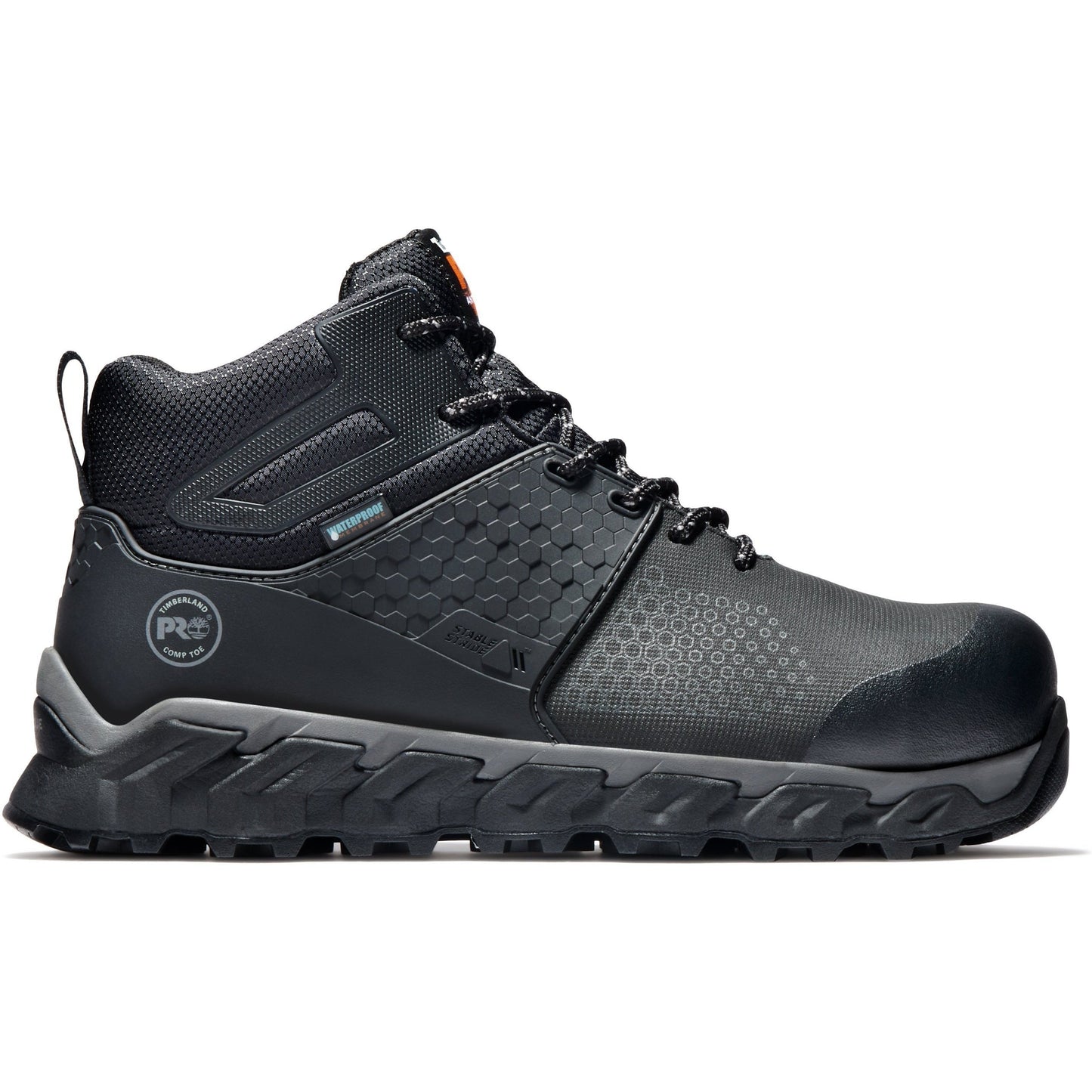 Timberland PRO Ridgework Mid Composite Toe Waterproof Hiker Work Boot Black - TB0A1KBW001 - Overlook Boots