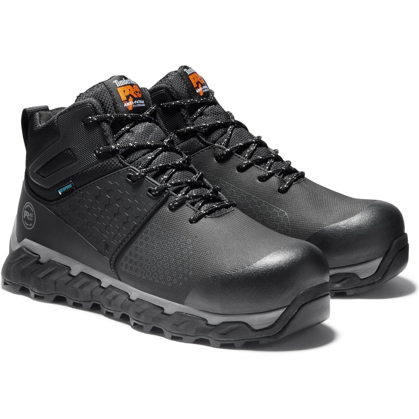 Timberland PRO Ridgework Mid Composite Toe Waterproof Hiker Work Boot Black - TB0A1KBW001 8.5 / Medium / Black - Overlook Boots