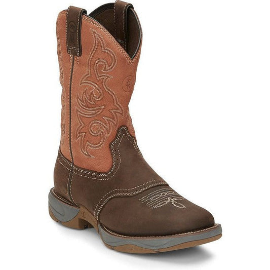 Tony Lama Men's Junction 11' Square Toe Waterproof Western Work Boot -Brown- RR3351 7 / Medium / Brown - Overlook Boots