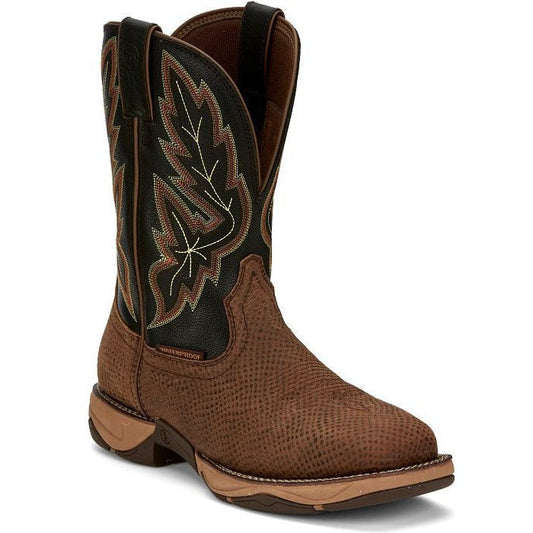 Tony Lama Men's Medford 11' Steel Toe Waterproof Western Work Boot- Brown- RR3373 7 / Medium / Brown - Overlook Boots