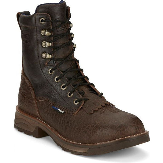 Tony Lama Men's High Plains 8" Composite Toe Waterproof Western Work Boot - Brown - TW3431 8 / Medium / Brown - Overlook Boots