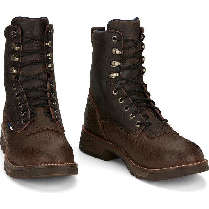 Tony Lama Men's High Plains 8" Composite Toe Waterproof Western Work Boot - Brown - TW3431 - Overlook Boots