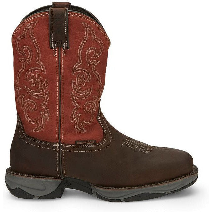 Tony Lama Men's Junction 11' Steel Toe Waterproof Western Work Boot -Brown- RR3352 - Overlook Boots
