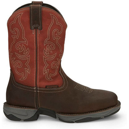 Tony Lama Men's Junction 11' Steel Toe Waterproof Western Work Boot -Brown- RR3352 - Overlook Boots