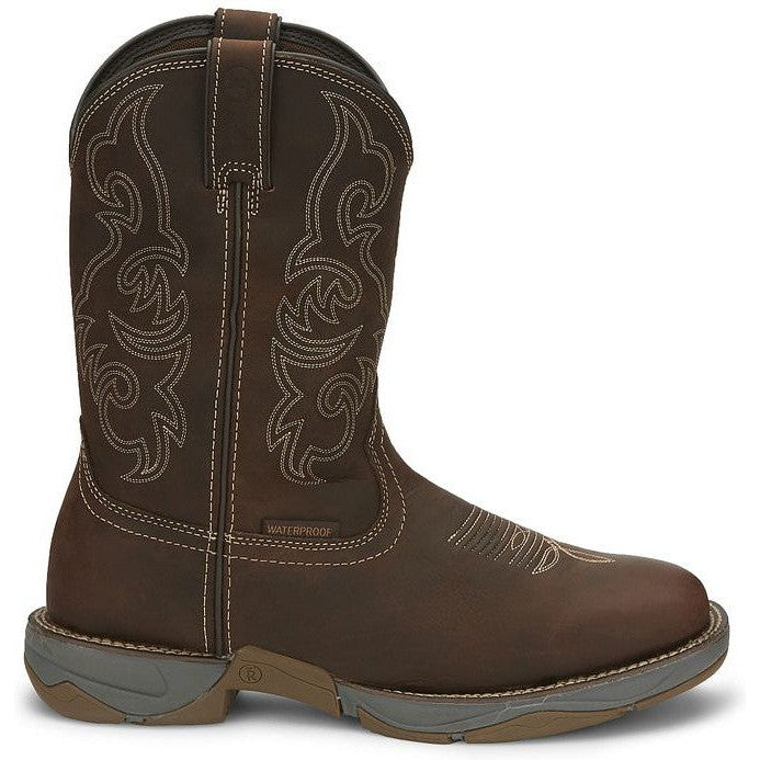 Tony Lama Men's Junction 11' Wide Square Toe Waterproof Western Work Boot -Brown- RR3353 - Overlook Boots