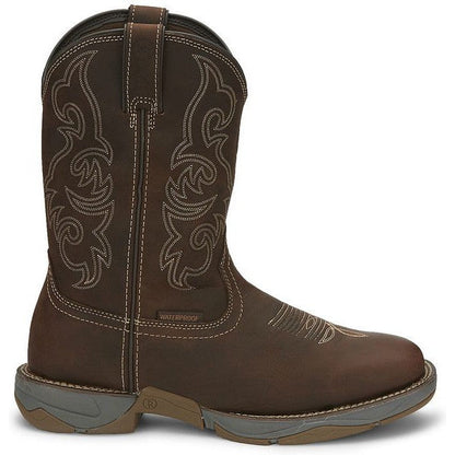 Tony Lama Men's Junction 11' Wide Square Toe Waterproof Western Work Boot -Brown- RR3353 - Overlook Boots