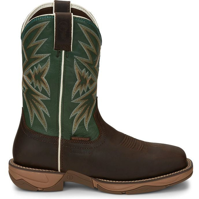 Tony Lama Men's Bartlett 11" Steel Toe Waterproof Western Work Boot -Brown- RR3360 - Overlook Boots