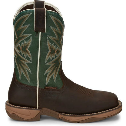 Tony Lama Men's Bartlett 11" Steel Toe Waterproof Western Work Boot -Brown- RR3360 - Overlook Boots