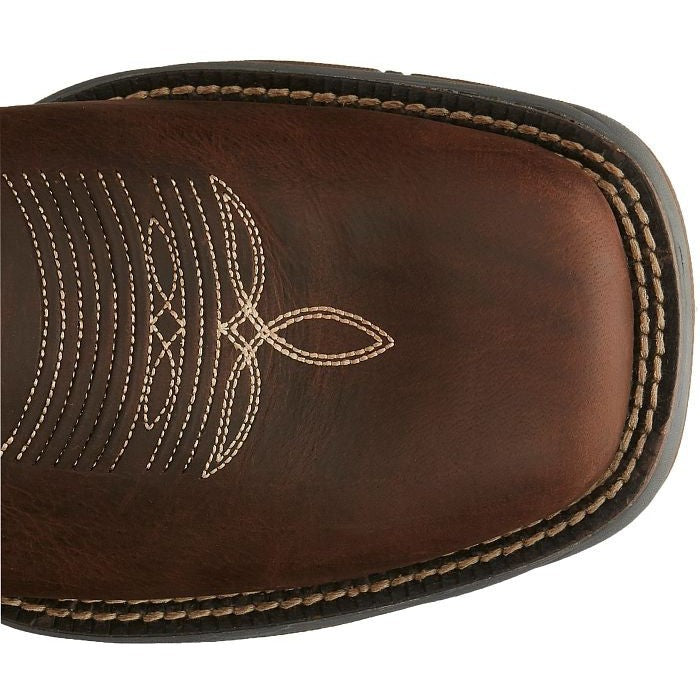 Tony Lama Men's Junction 11' Wide Square Toe Waterproof Western Work Boot -Brown- RR3353 - Overlook Boots