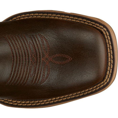 Tony Lama Men's Bartlett 11" Square Toe Waterproof Western Work Boot- Brown- RR3358 - Overlook Boots