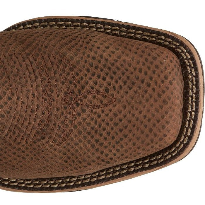 Tony Lama Men's Medford 11' Steel Toe Waterproof Western Work Boot- Brown- RR3373 - Overlook Boots