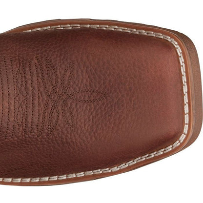 Tony Lama Men's Force 11" Wide Square Composite Toe Waterproof Western Work Boot -Brown- TW3402 - Overlook Boots