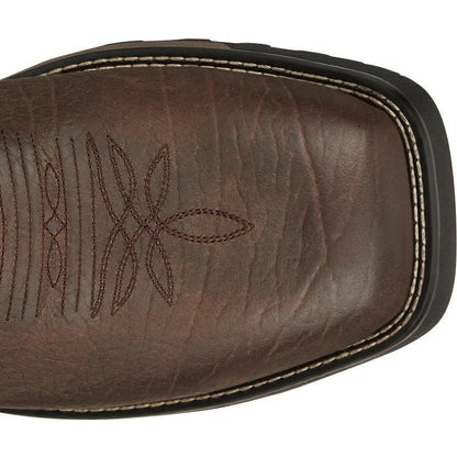 Tony Lama Men's Anchor 11' Square Toe Waterproof Western Work Boot- Brown- TW3416 - Overlook Boots