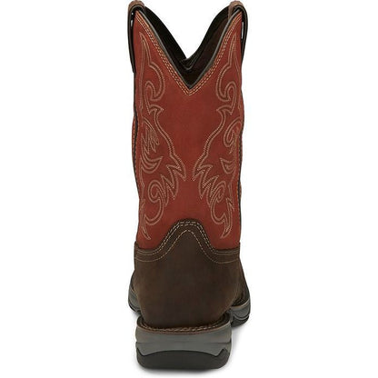 Tony Lama Men's Junction 11' Steel Toe Waterproof Western Work Boot -Brown- RR3352 - Overlook Boots