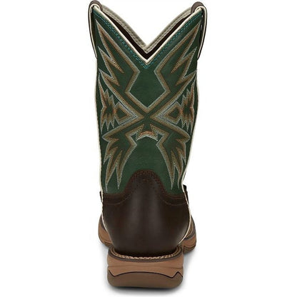 Tony Lama Men's Bartlett 11" Steel Toe Waterproof Western Work Boot -Brown- RR3360 - Overlook Boots