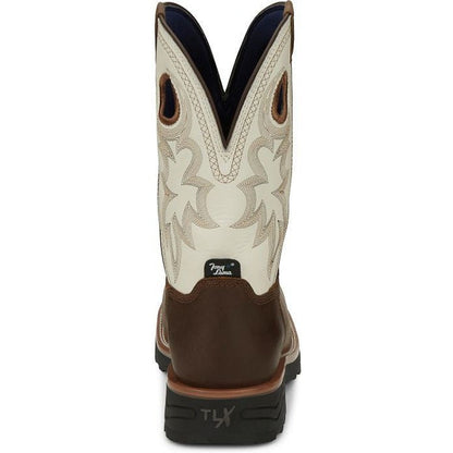 Tony Lama Men's Fireball 11" Composite Toe Waterproof Western Work Boot- Brown- TW3302 - Overlook Boots