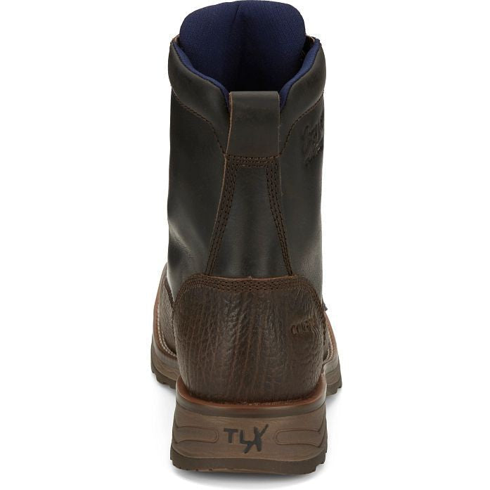 Tony Lama Men's High Range 8" Composite Toe Waterproof Western Work Boot -Brown- TW3430 - Overlook Boots