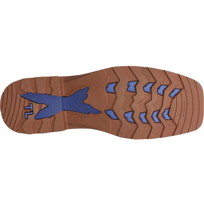 Tony Lama Men's Force 11" Wide Square Composite Toe Waterproof Western Work Boot -Brown- TW3402 - Overlook Boots