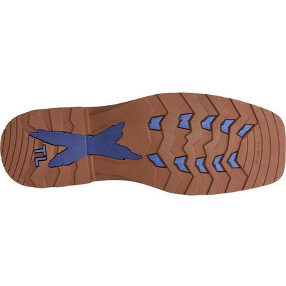 Tony Lama Men's Force 11" Wide Square Composite Toe Waterproof Western Work Boot -Brown- TW3402 - Overlook Boots