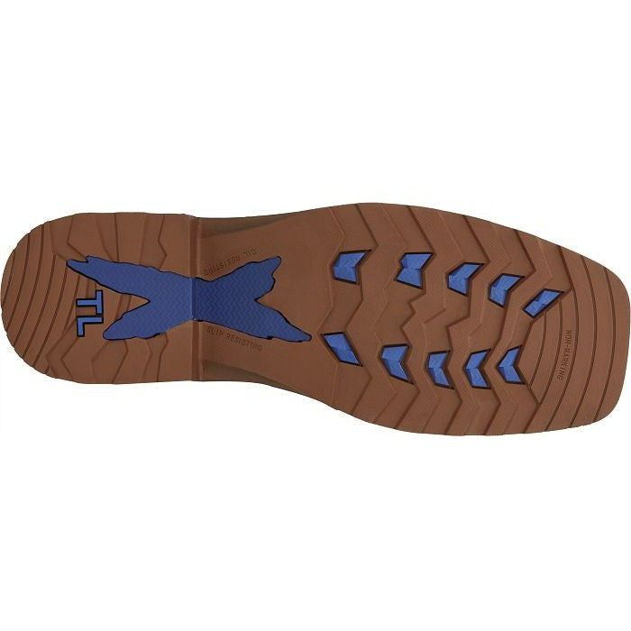 Tony Lama Men's Force 11" Wide Square Composite Toe Waterproof Western Work Boot -Brown- TW3403 - Overlook Boots