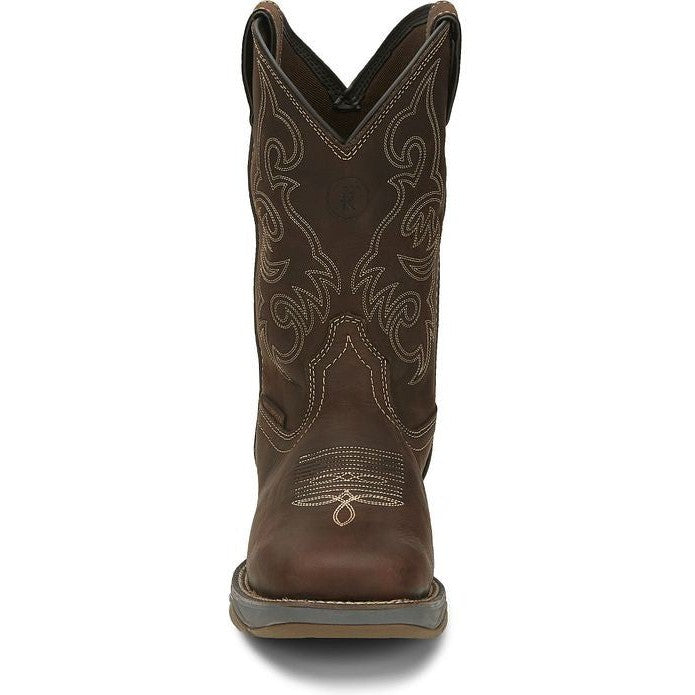 Tony Lama Men's Junction 11' Wide Square Toe Waterproof Western Work Boot -Brown- RR3353 - Overlook Boots