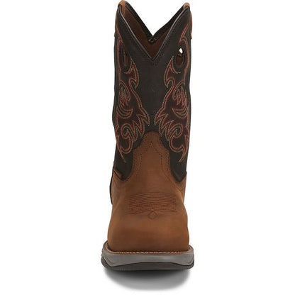 Tony Lama Men's Junction 11' Steel Toe Waterproof Western Work Boot -Brown- RR3355 - Overlook Boots