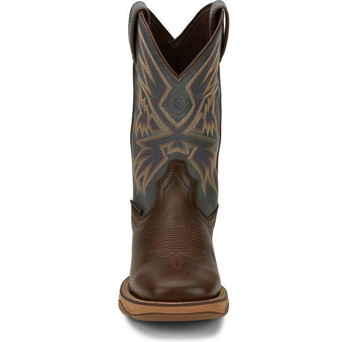 Tony Lama Men's Bartlett 11" Square Toe Waterproof Western Work Boot- Brown- RR3358 - Overlook Boots