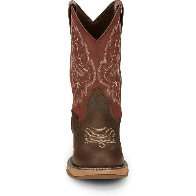 Tony Lama Men's Rasp 11" Wide Round Toe Waterproof Western Work Boot- Brown- RR3362 - Overlook Boots