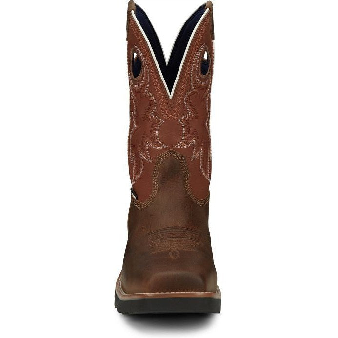 Tony Lama Men's Fireball 11" Composite Toe Waterproof Western Work Boot- Tan- TW3300 - Overlook Boots