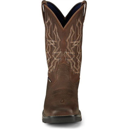 Tony Lama Men's Anchor 11' Square Toe Waterproof Western Work Boot- Brown- TW3416 - Overlook Boots