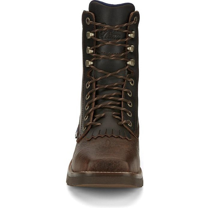 Tony Lama Men's High Range 8" Composite Toe Waterproof Western Work Boot -Brown- TW3430 - Overlook Boots
