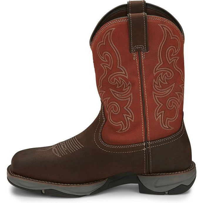 Tony Lama Men's Junction 11' Steel Toe Waterproof Western Work Boot -Brown- RR3352 - Overlook Boots