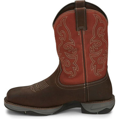 Tony Lama Men's Junction 11' Steel Toe Waterproof Western Work Boot -Brown- RR3352 - Overlook Boots