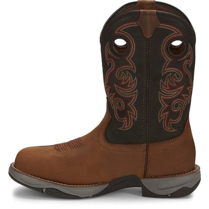 Tony Lama Men's Junction 11' Steel Toe Waterproof Western Work Boot -Brown- RR3355 - Overlook Boots