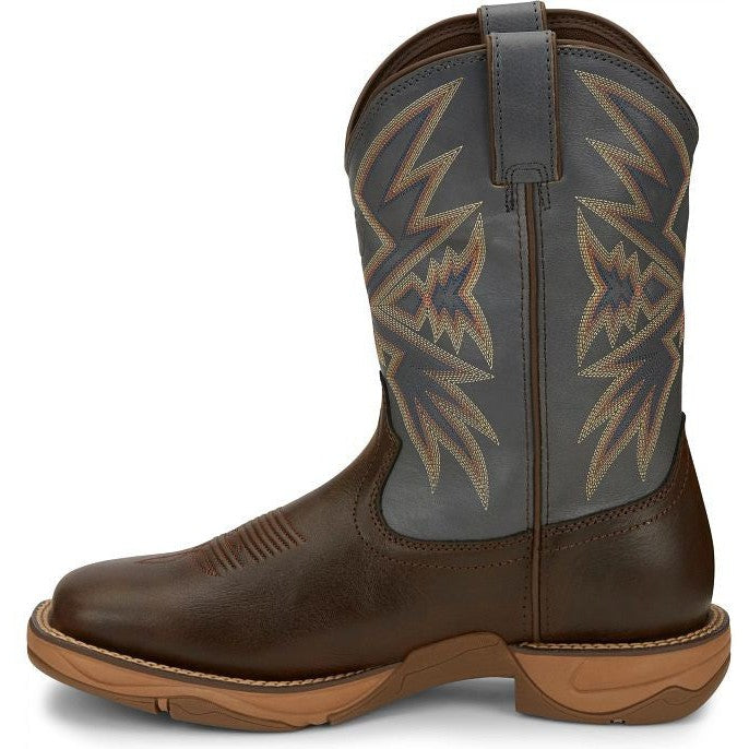 Tony Lama Men's Bartlett 11" Square Toe Waterproof Western Work Boot- Brown- RR3358 - Overlook Boots