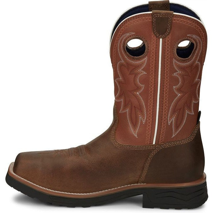 Tony Lama Men's Fireball 11" Composite Toe Waterproof Western Work Boot- Tan- TW3300 - Overlook Boots