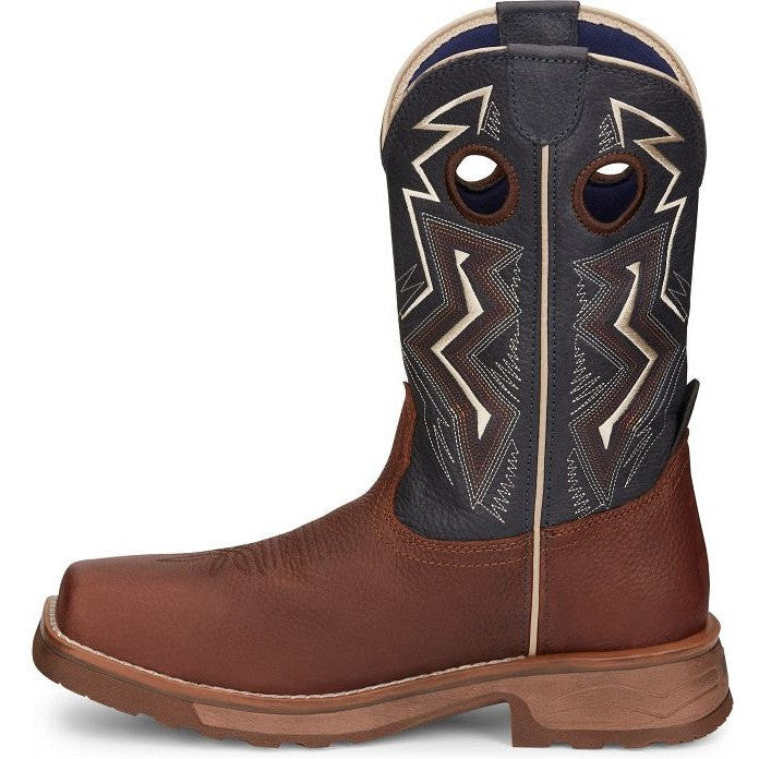 Tony Lama Men's Force 11" Wide Square Composite Toe Waterproof Western Work Boot -Brown- TW3402 - Overlook Boots